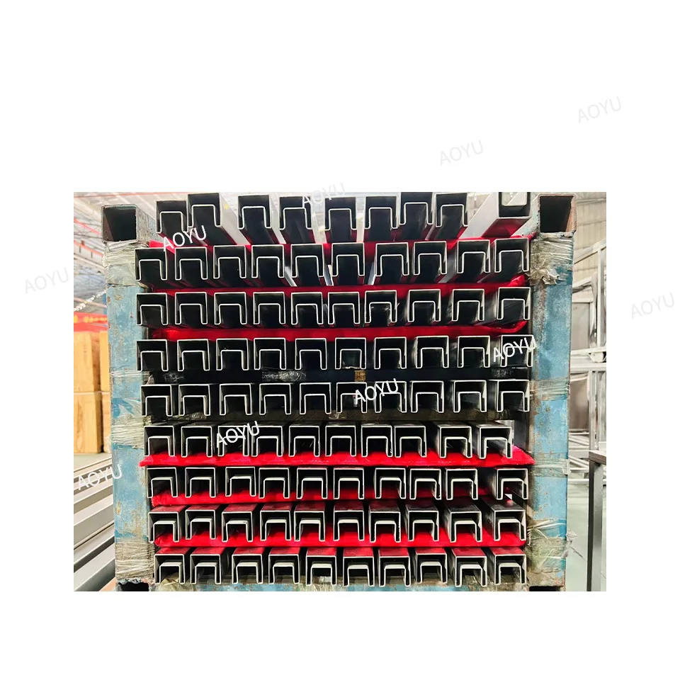 Оптовая продажа 304 316 под заказ Безрамная балюстрада Балконная лестница алюминиевая U-канальная