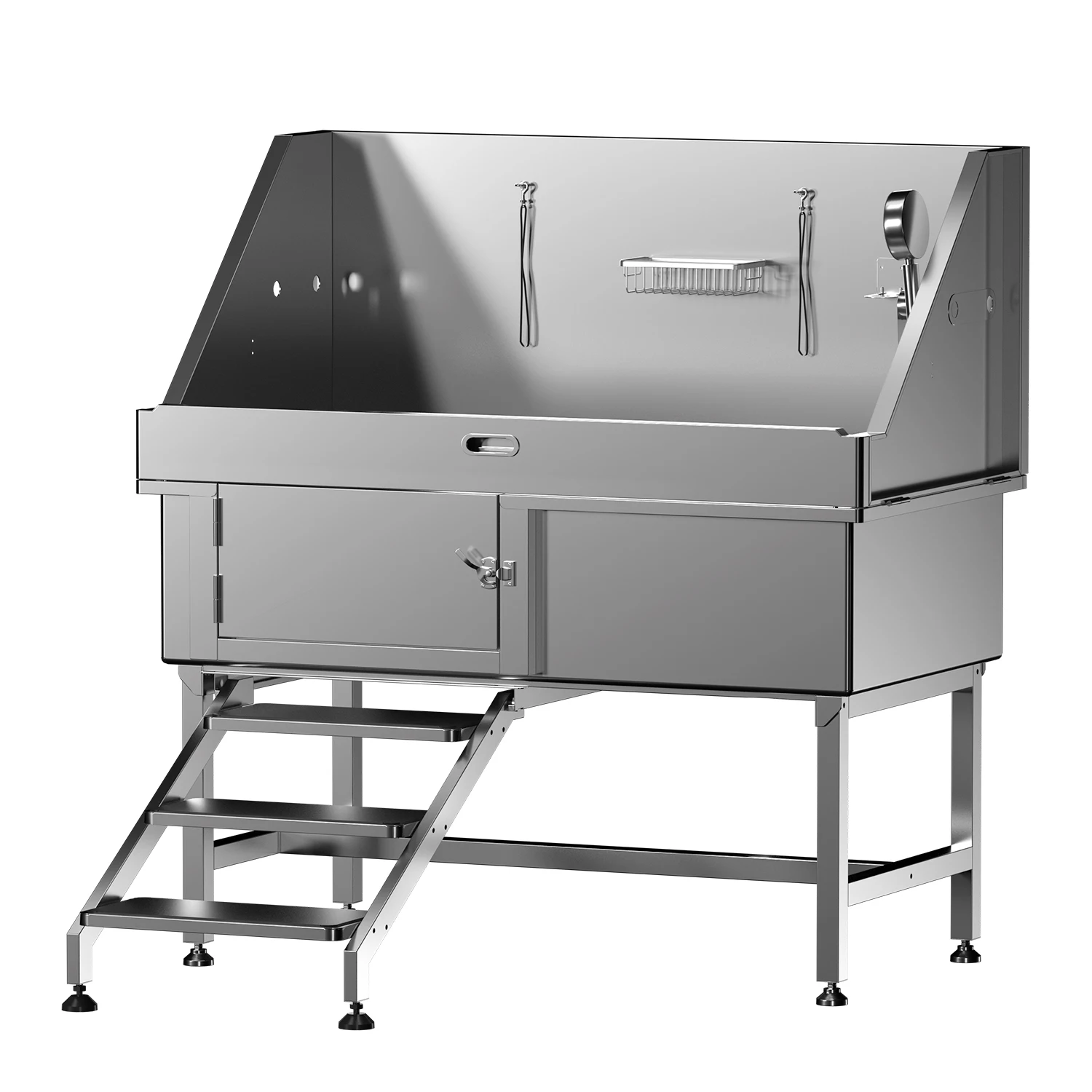 62 inches Veterinary clinic bathtub stainless steel with stairs