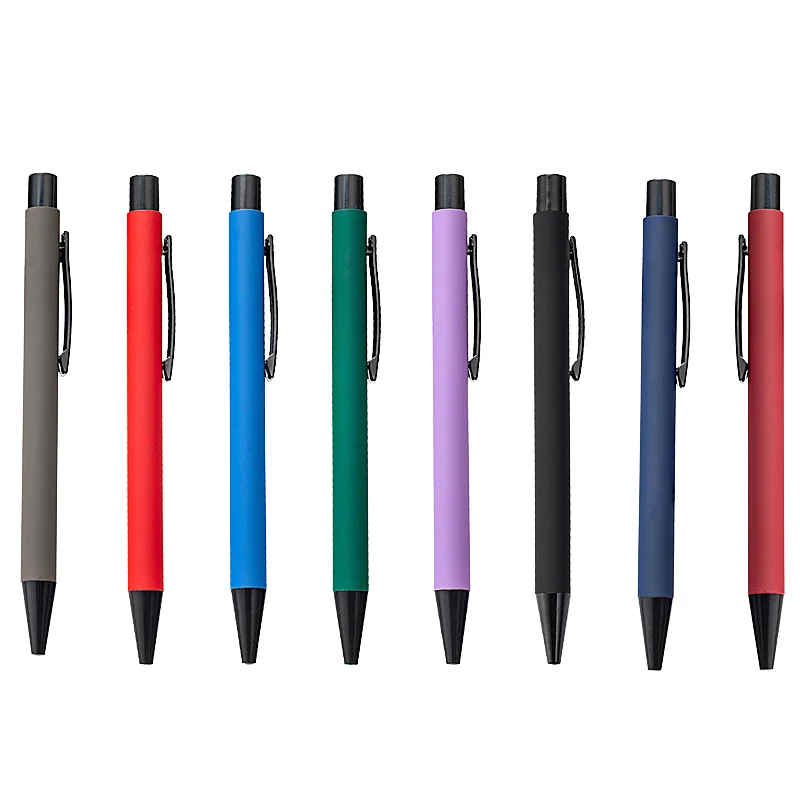 Rubber Matte Advertising Promotional Pens Wholesale Metal Ballpoint Pens With Custom Logo Ballpen Manufacturing