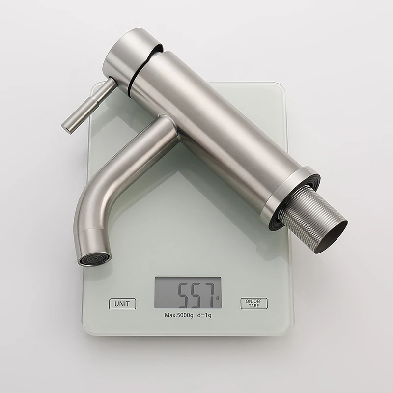 304 stainless steel hot cold faucet matte health lead free water tap bathroom basin faucet