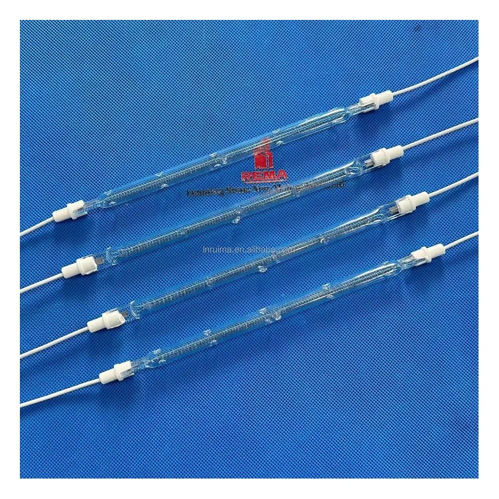 380V Short Wave Halogen Quartz Glass Infrared bulbs Tungsten Filament Lamp for DTF Printing Transparent Light Source Industry