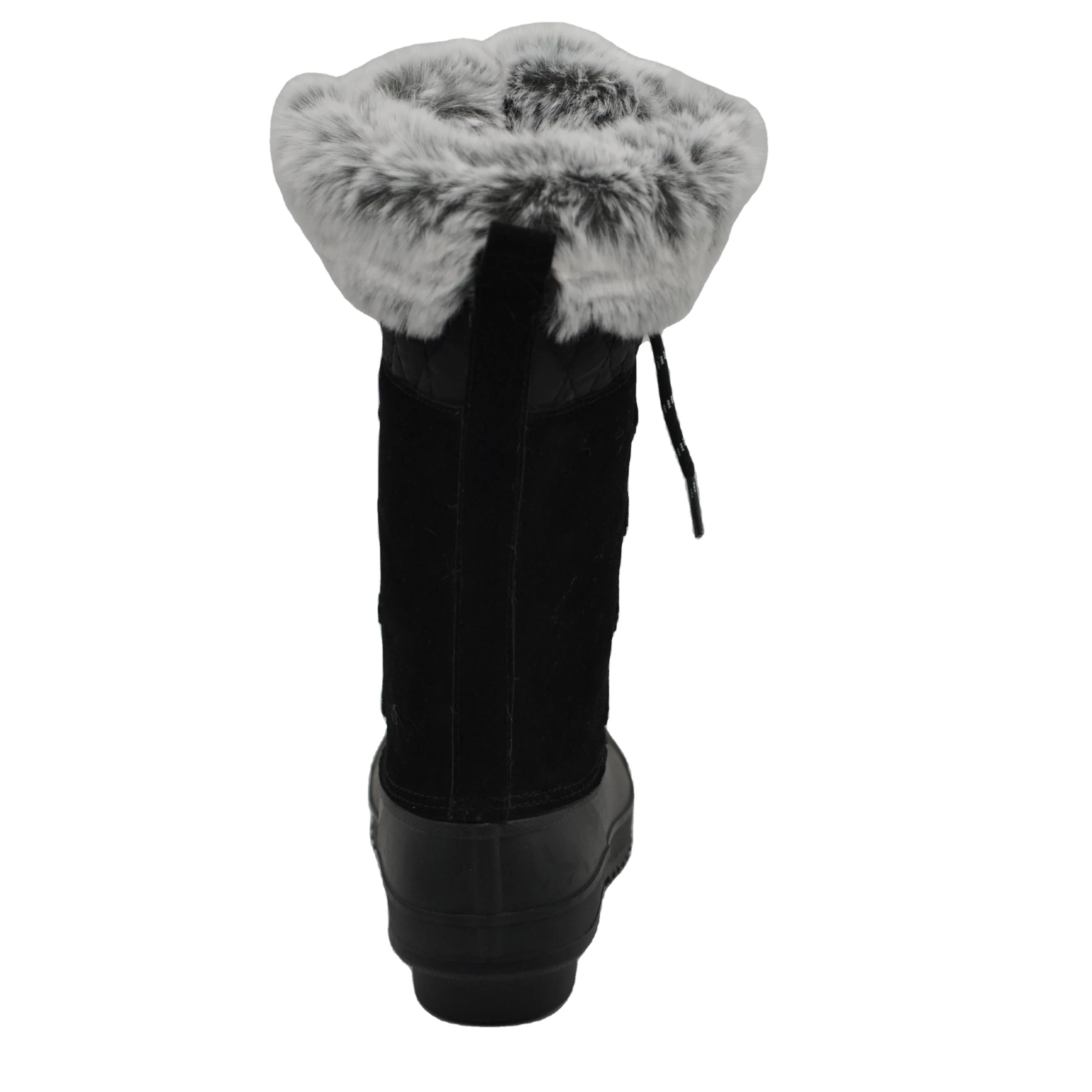 Новинка, женские сапоги средней длины большого размера с блестками, сапоги для дождя на плоской подошве, охотничьи сапоги на утином меху, водонепроницаемые сапоги на утином меху