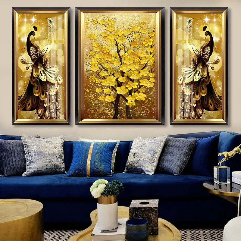 
Modern Wall Picture Art Poster Print Peacock Painting on canvas 