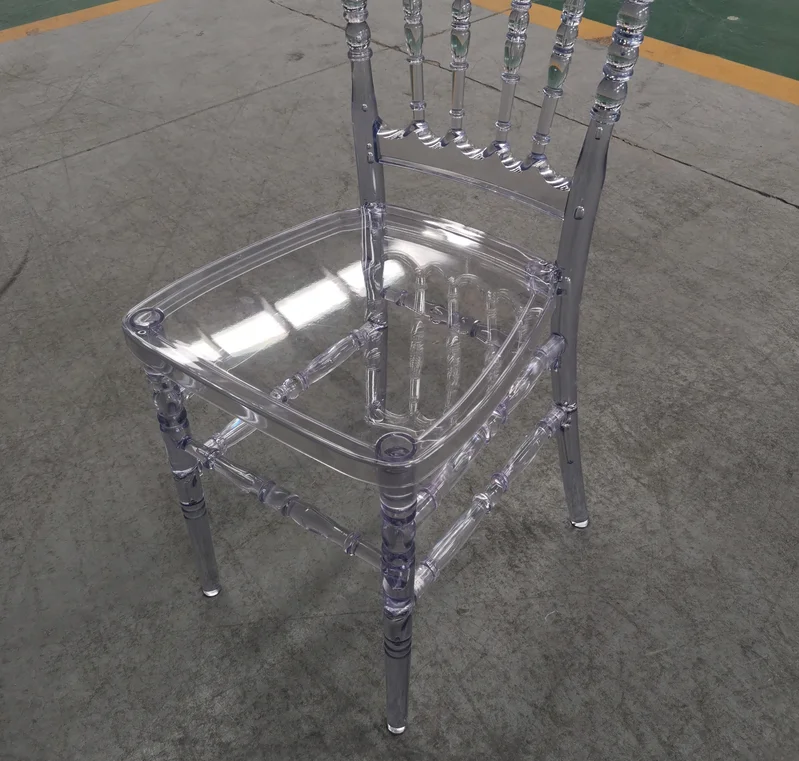 Unassembled Transparent Clear Color Resin Napoleon chair