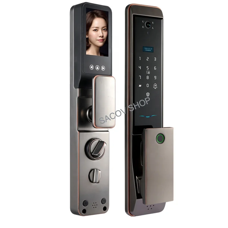Phone APP WIFI Unlock Keyless Unlocking With Camera Video Fingerprint Outdoor Household Electric Deadbolt Smart Door Lock
