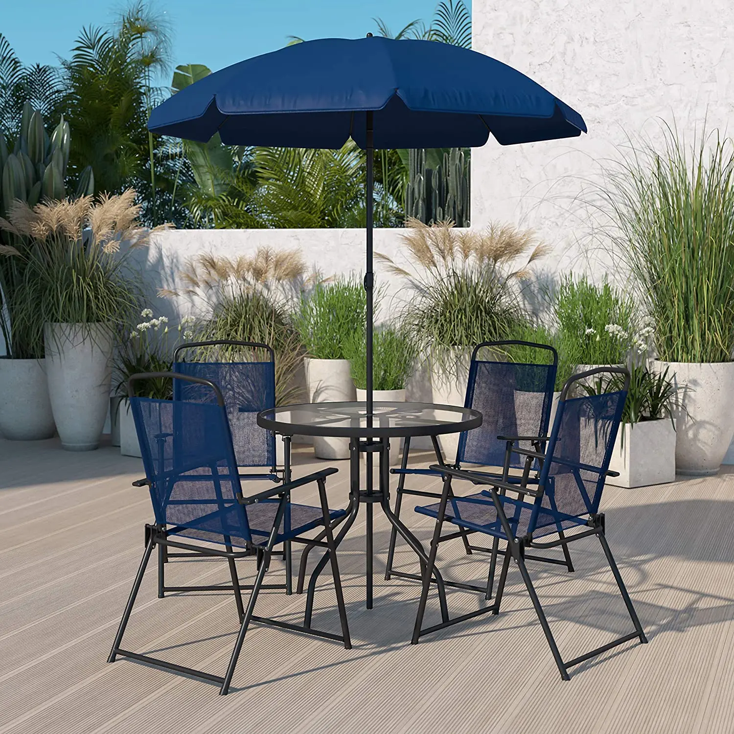 YASN HYTZ013 Furniture Black Modern Dining Outdoor Patio Furniture Outdoor Table Chair With Umbrella