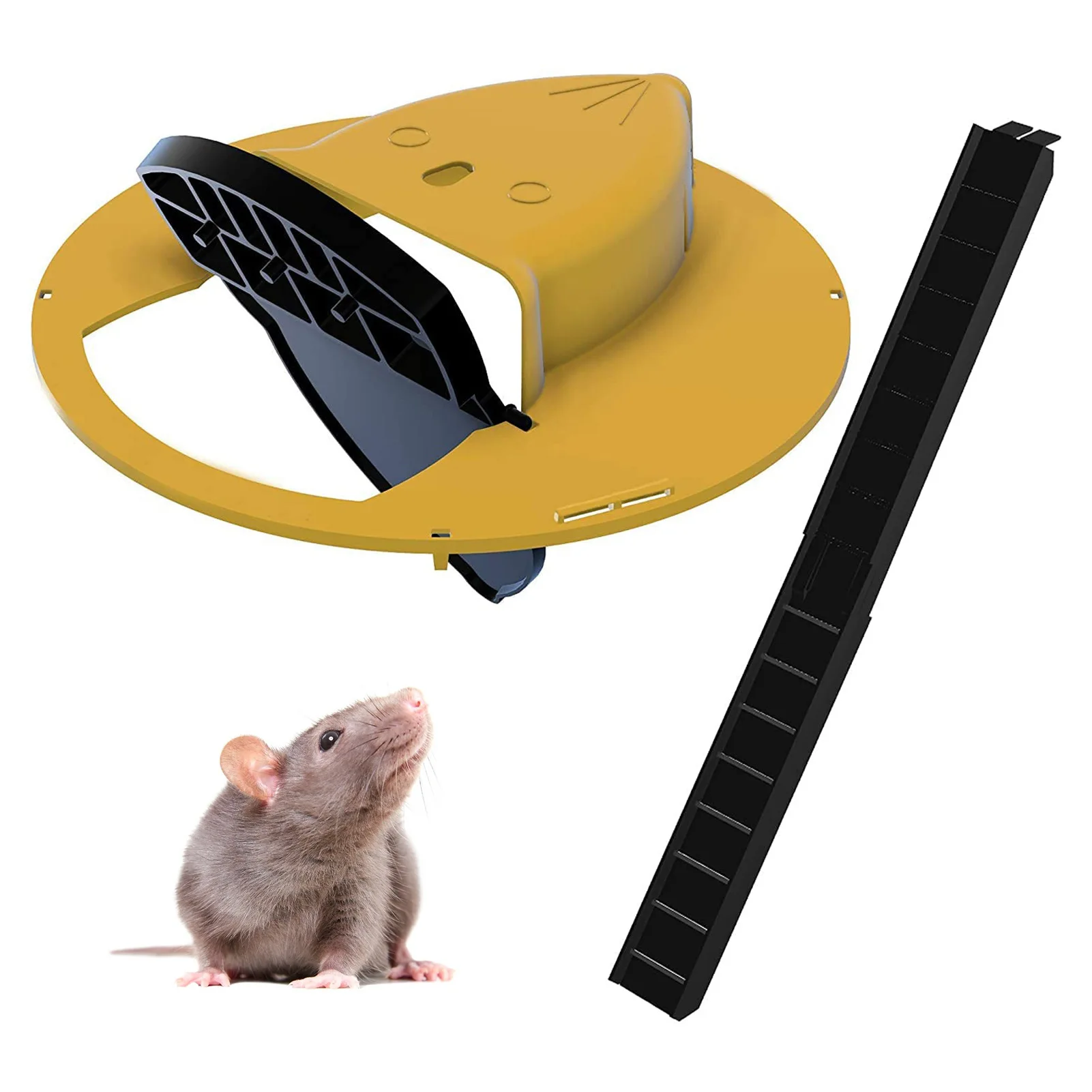 Family Plastic Humane Smart Mouse Trap Flip And Slide N Bucket Lid Rat Multi Catch Rolling Killer No Kill