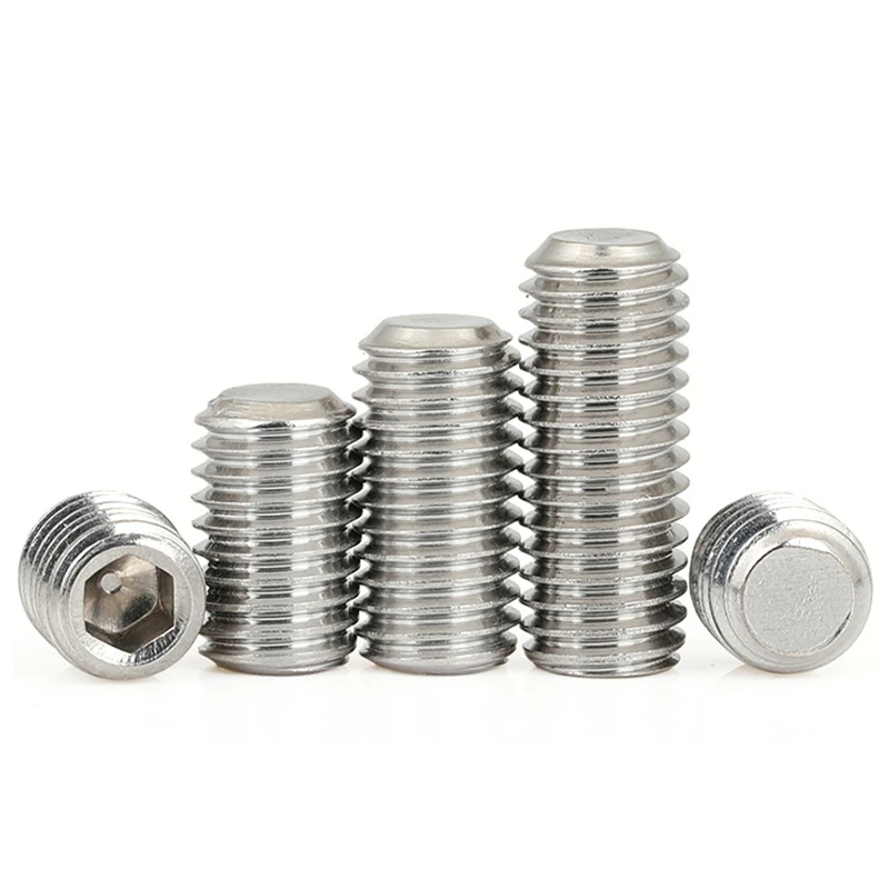 Inch Alloy Steel Black Oxide Flat End Hexagon 5/16 Hex Socket Set Screws With Flat Point