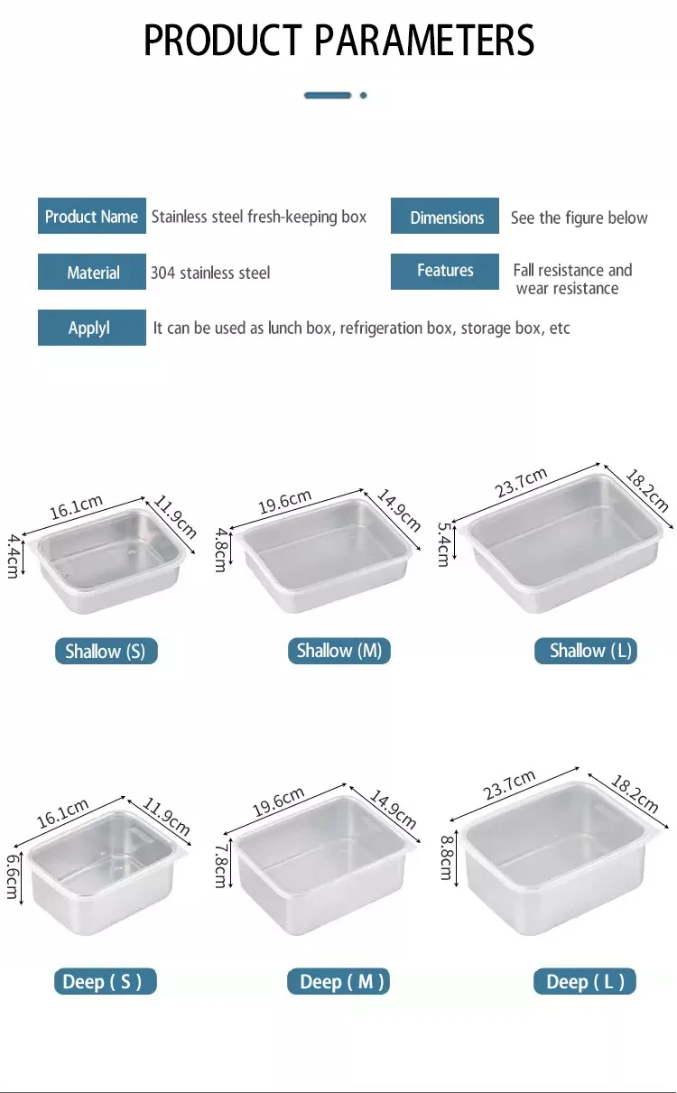 Stainless Steel Lunch Box Food Storage & Container Lunch Box Storage Containers Plastic