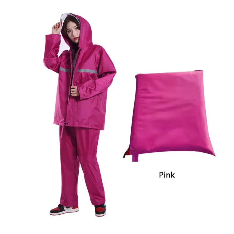 
Raincoat rain pants suit for men and women waterproof and windproof nylon motorcycle electric bike riding raincoat on foot 