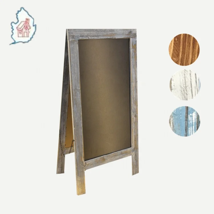 Wooden A-Frame Sign with Eraser & Chalk - 40 x 20 Inches Magnetic Sidewalk blackboard stand