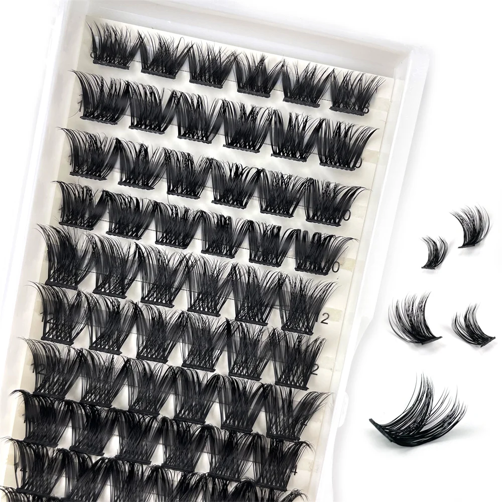 Maynice 2023 New Arriving Superfine Band Ribbon Cluster Faux Mink Lashes 100 Cruelty Free Wholesale Diy Pre Cut Lashes Extension