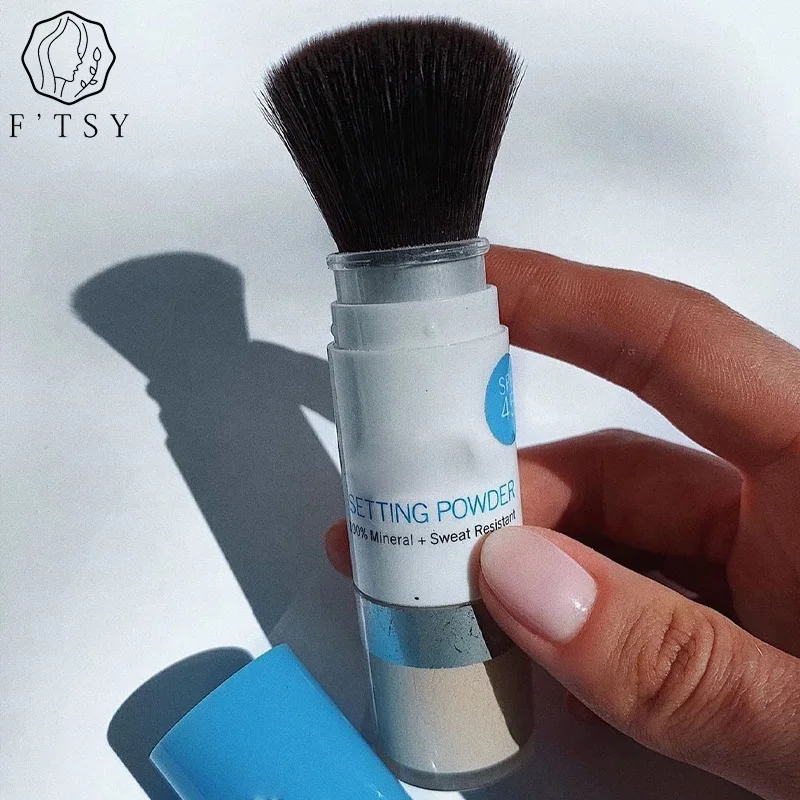 OEM Mineral Water Proof Hypoallergenic Ultra Setting Long Lasting UVB Facial Covering Sunscreen Powder for Face
