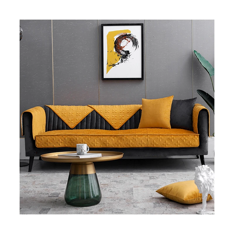 Buti Wholesale High-quality Clover Diamond Quilted Sofa Cover Decoration Sofa Seat Cover  Furniture Protector Sofa Mat