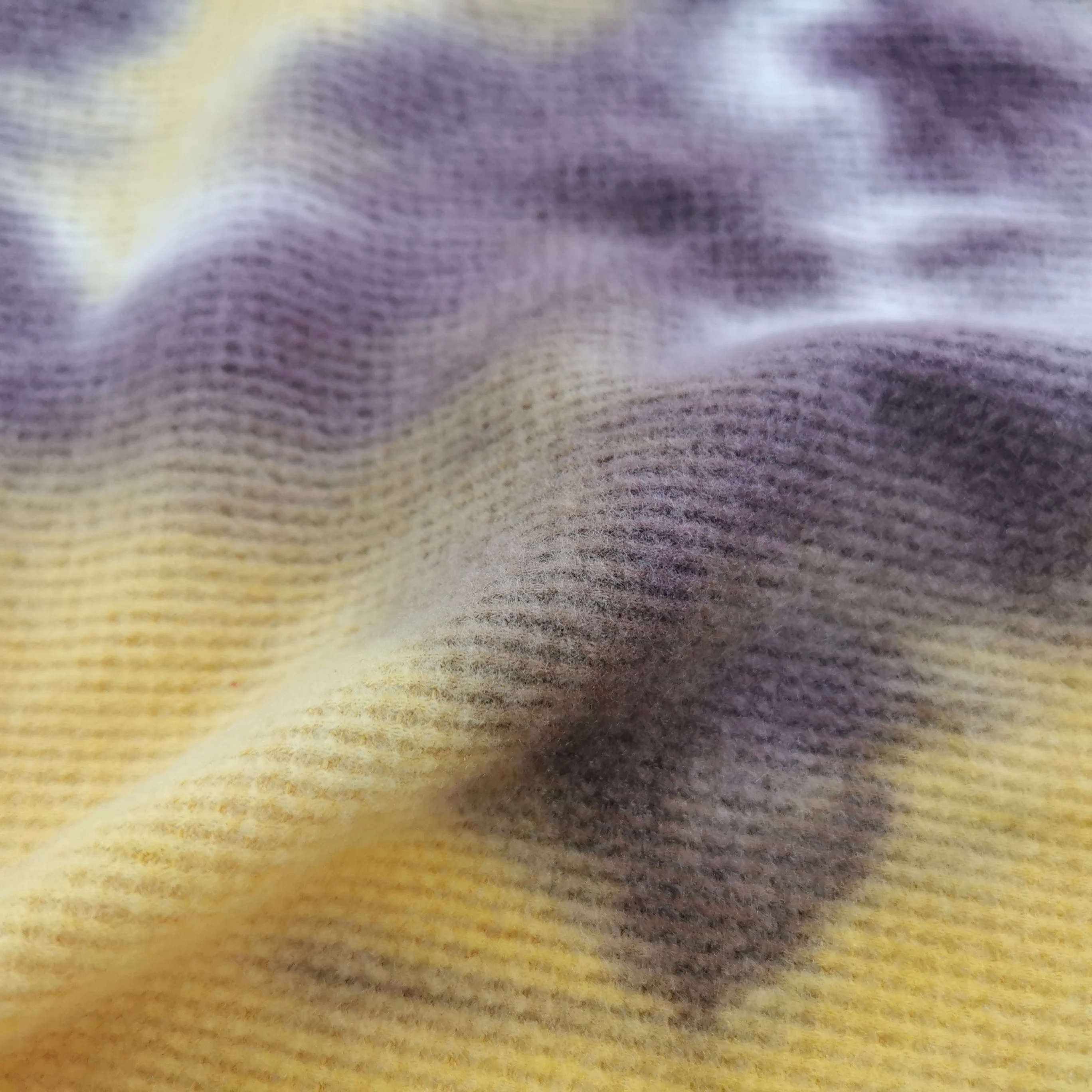 small waffle fabric tie dye 95%polyester 5%spandex hacci knitted fabric