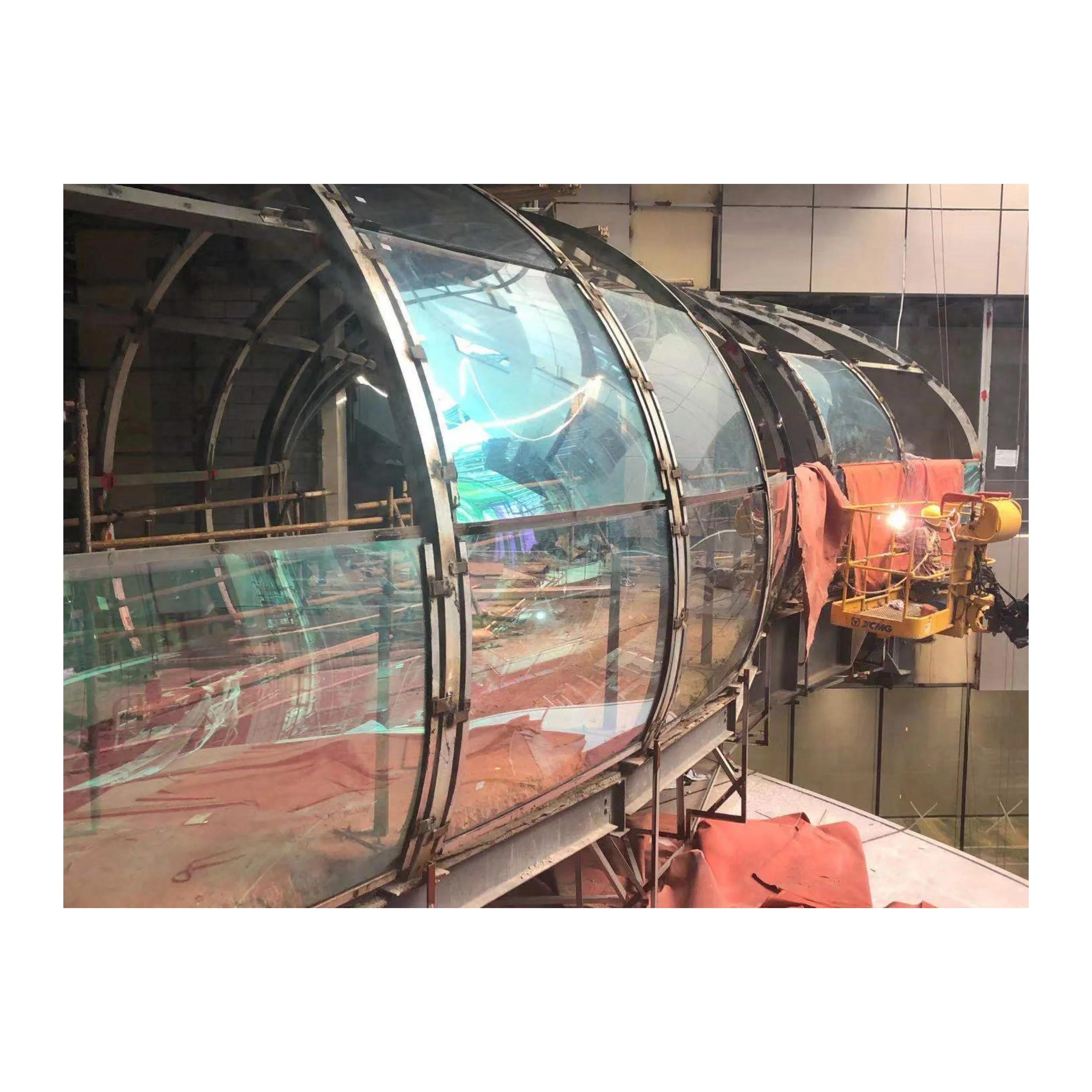 Professional Curtain Wall Window Tempered Glass Building Glass Tempered Iridescent Colored Glass