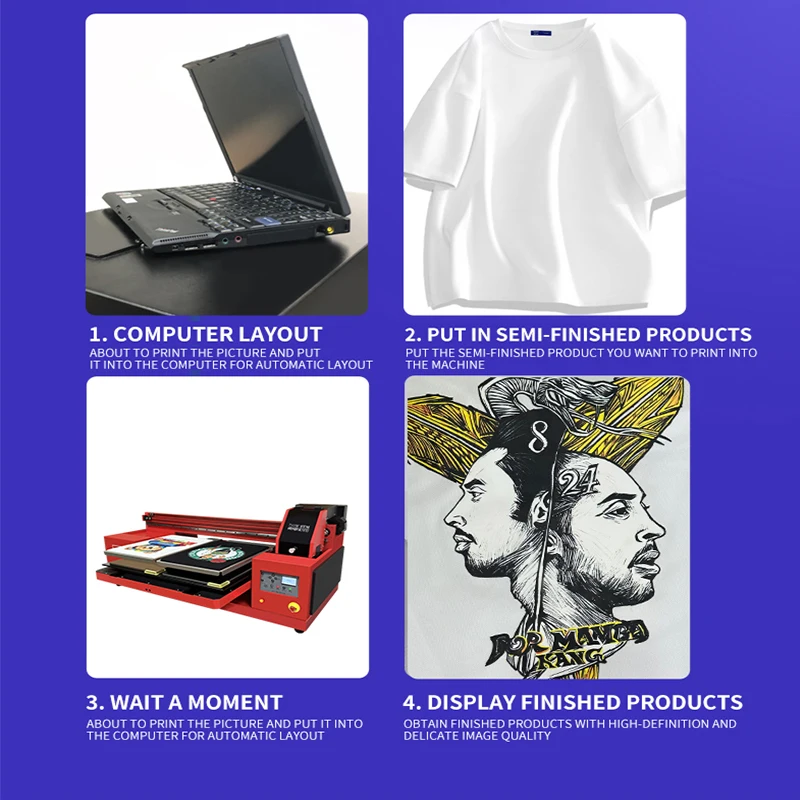 DOMSEM Professional Dual Pallets 6560 industrial Clothes Printing Machine Dtg T-shirt Printer For Sale