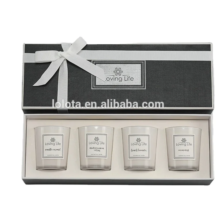 Manufacturer no peculiar smell soy wax candle gift box set