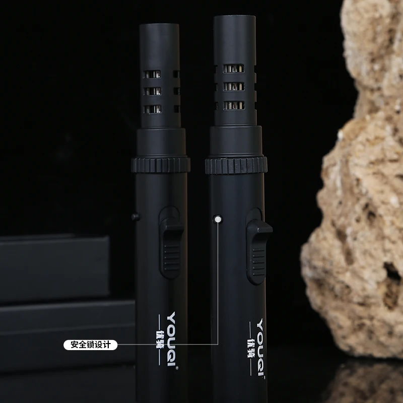 High qualityOutdoor Home Portable Igniter Black Tactical Lighter Flamethrower