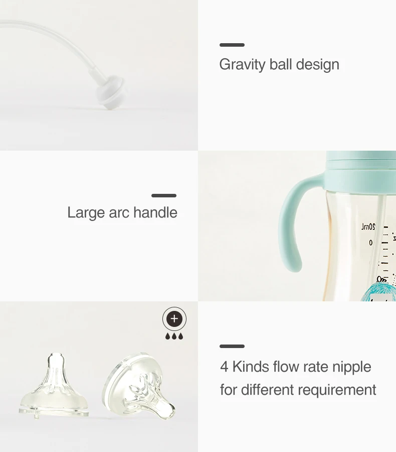 PPSU 180ML Baby Small Milk Bottle Portable Nursing Bottle For Newborn
