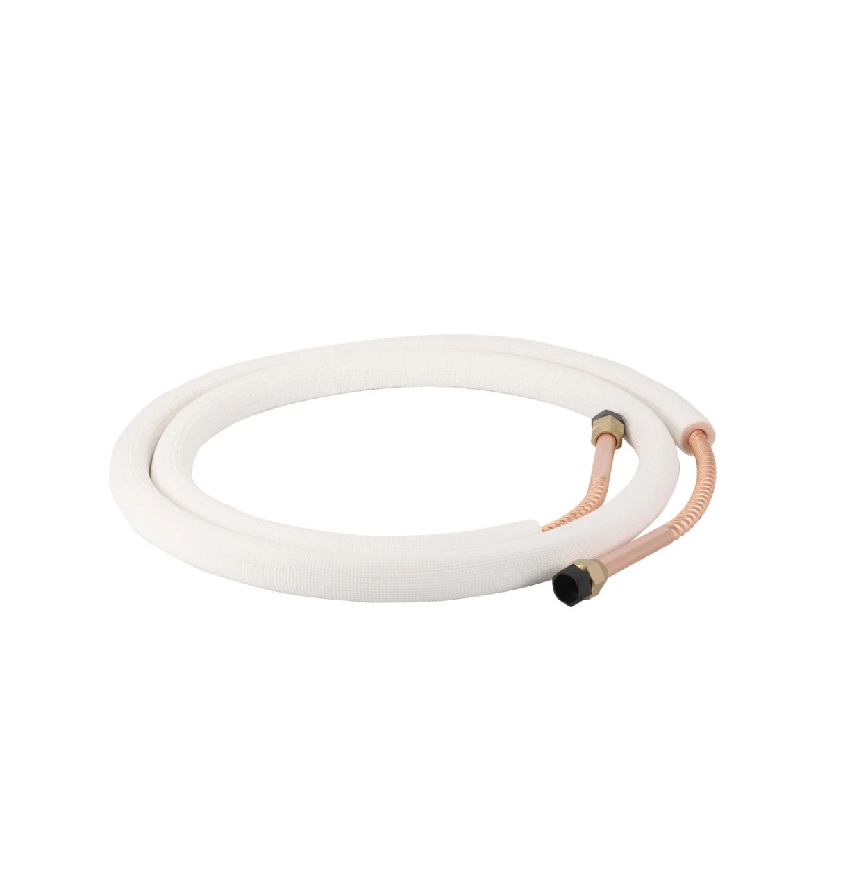 Изолированная медная трубка с расширенным соединением и гайкой высококачественная изоляция медных труб