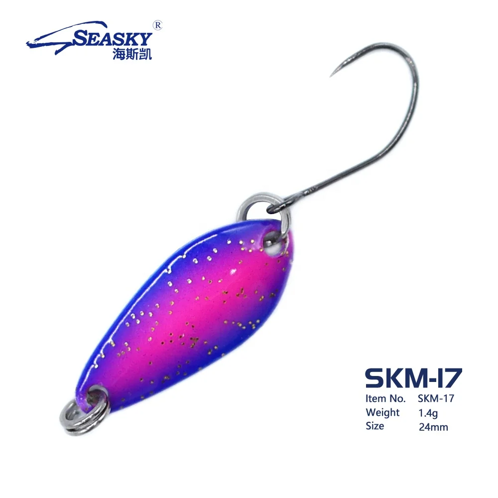SEASKY 25mm 1.4g Metal Lure Brass Blades Trout Area Freshwater Spinner Micro Fishing Spoon