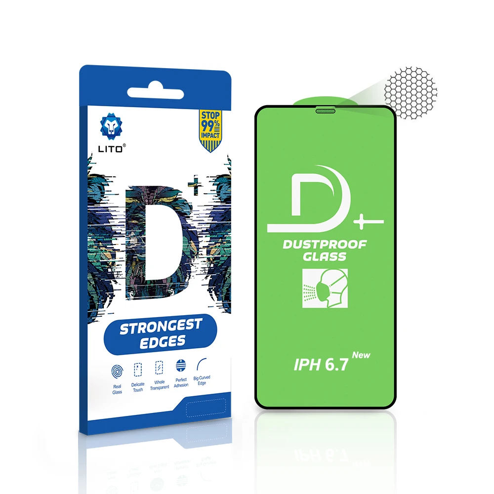 LITO D+ Dustproof 2.5D 3D Tempered Glass Full Glue Screen Protector For iPhone 12 13 mini pro max