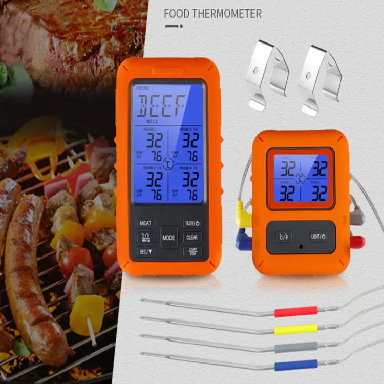 New wireless food thermometer electronic digital display thermometer for remote barbecue thermometer in home kitchen