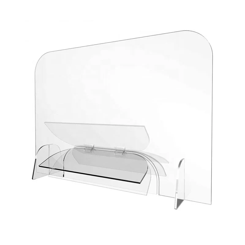 
Premium clear plexiglass divider folding protective mobile acrylic sneeze guards 