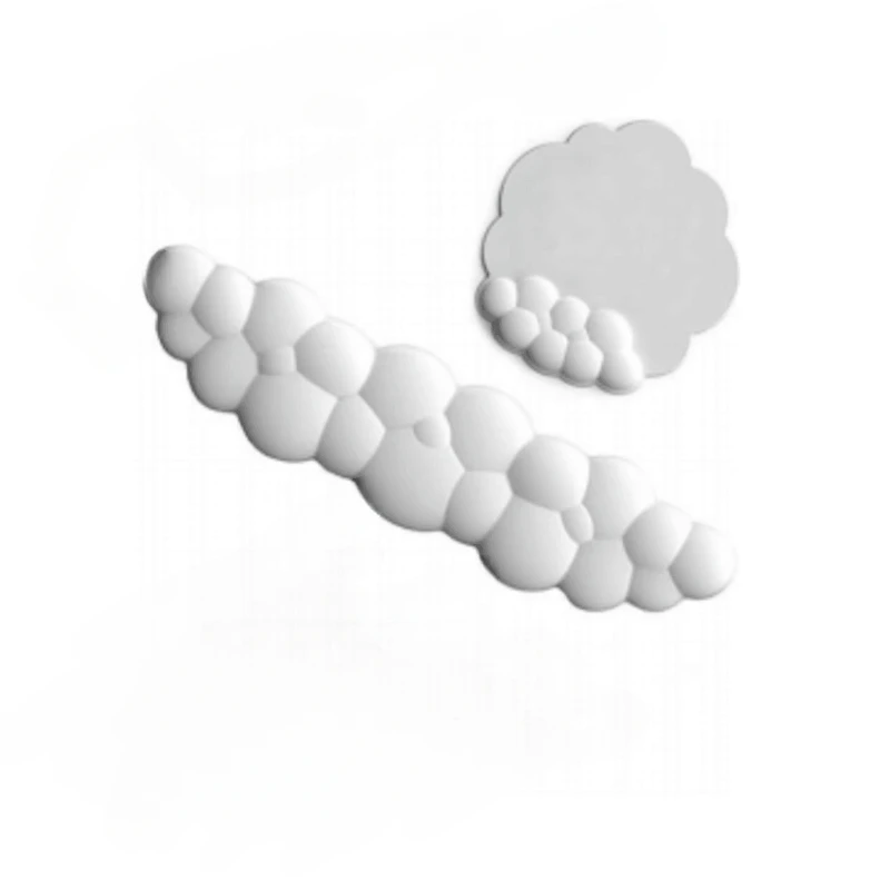 Fashionable Cloud Shaped  Keyboard Wrist Ergonomic Memory Foam Non-Slip Base Home Desktop Computer Easy Typing  Mouse Pad