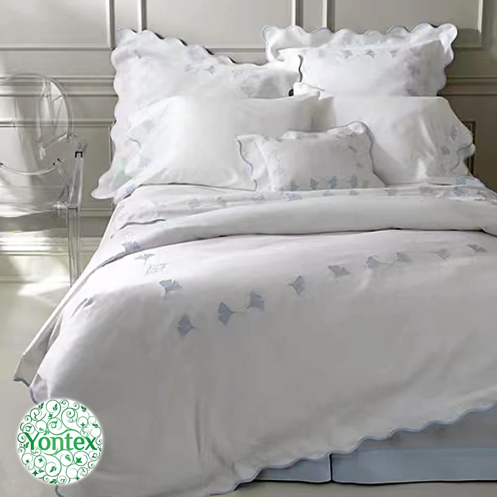 Вышивка 100% хлопок 400TC постельное белье для гостиницы «King» «Queen» ПОЛНЫЙ