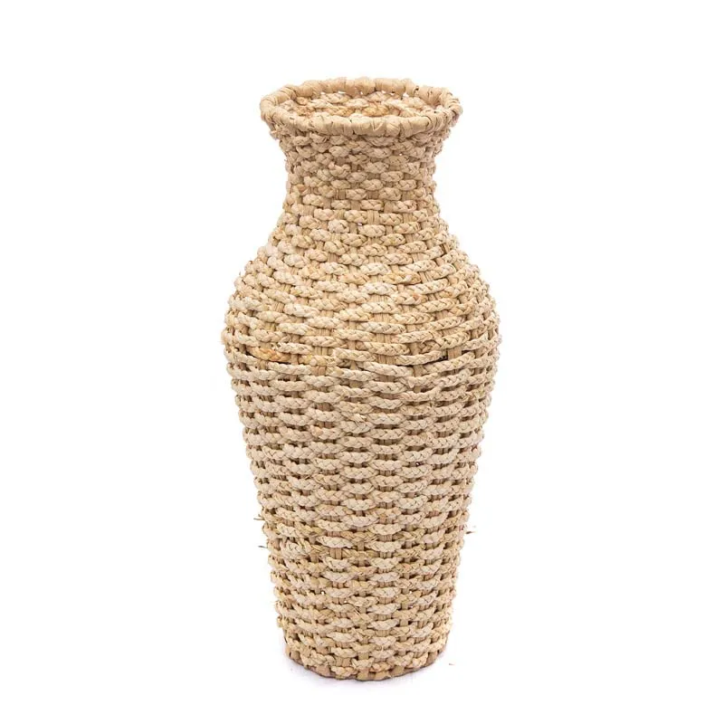 Home decor water hyacinth vase good price straw woven vase made in Vietnam