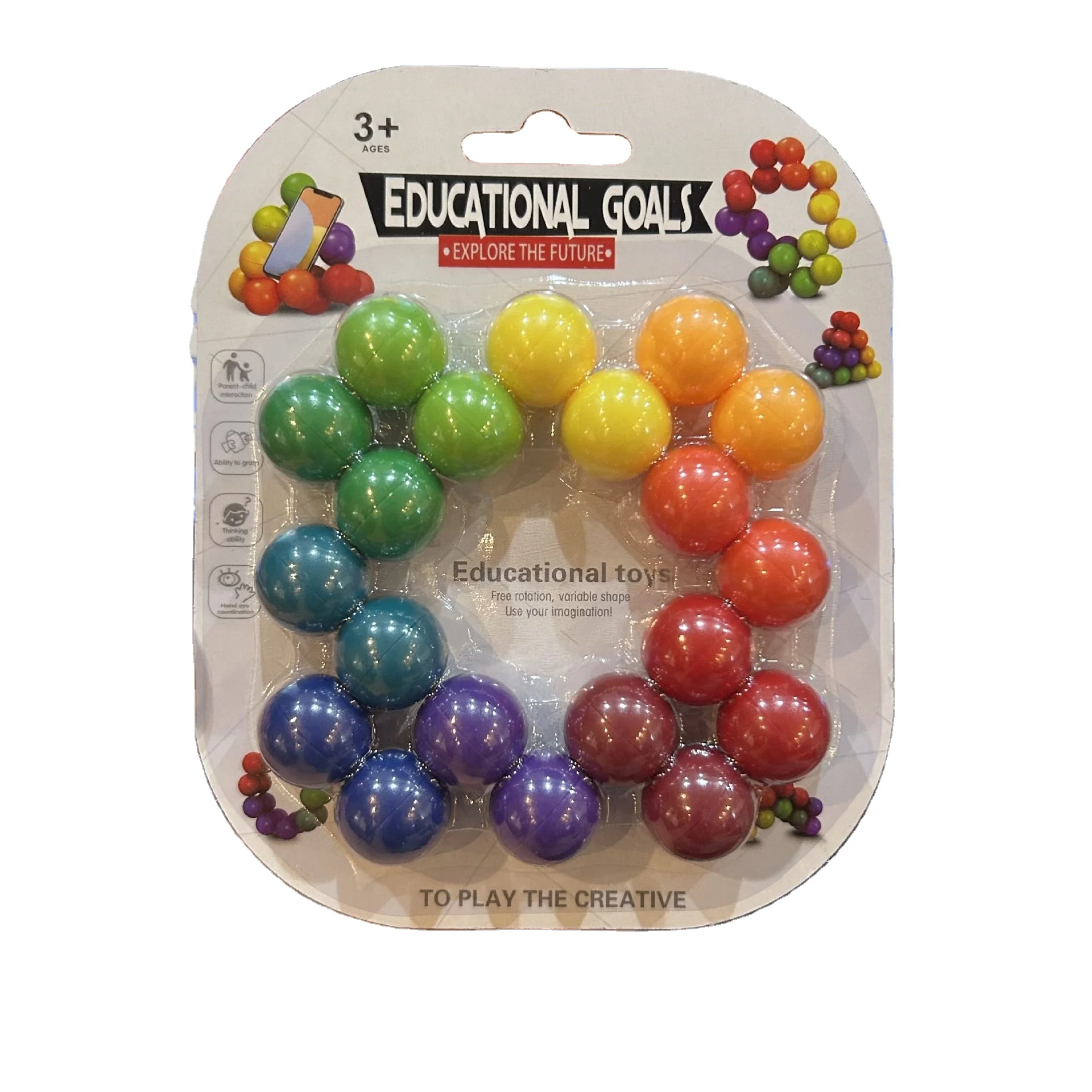 Creative Puzzle Variety Beads Stress Relief Ball 3D New Stress Reliever Magic decompression Ball Peculiar Toys