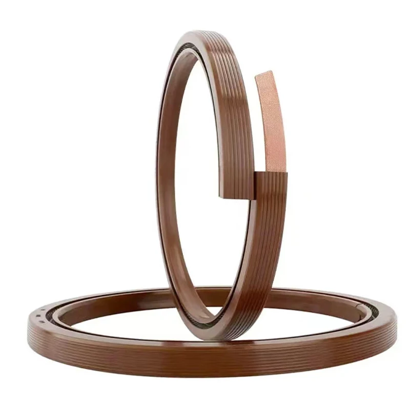 Combined oil seal high-temperature resistant brown fluorine rubber reducer tail shaft opening seal ring