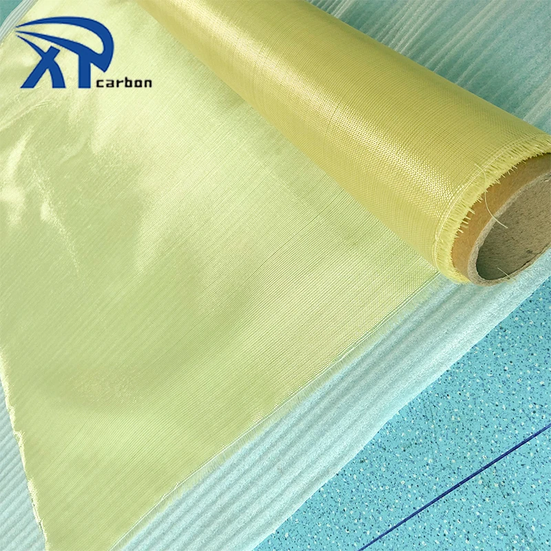 High strength kevlar fireproof fabric para Aramid Material Fabric Ud Aramid Fiber Fabric 200D60g