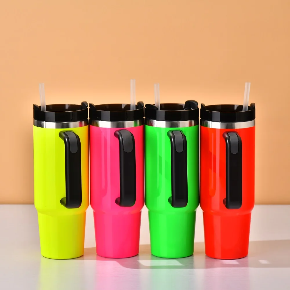 Wholesale Stainless Steel Double Wall Insulated Travel Cup 30Oz Drinkware Coffee Tumbler With Handle And Lid