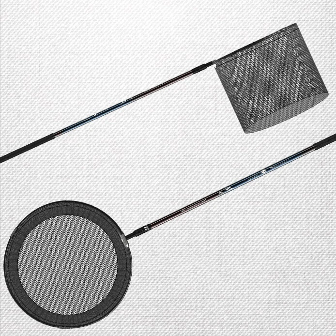 Складная сетка для ловли рыбы нахлыстом из алюминиевого сплава с длинной ручкой силиконовая посадочная оптовая продажа телескопическая рукоятка