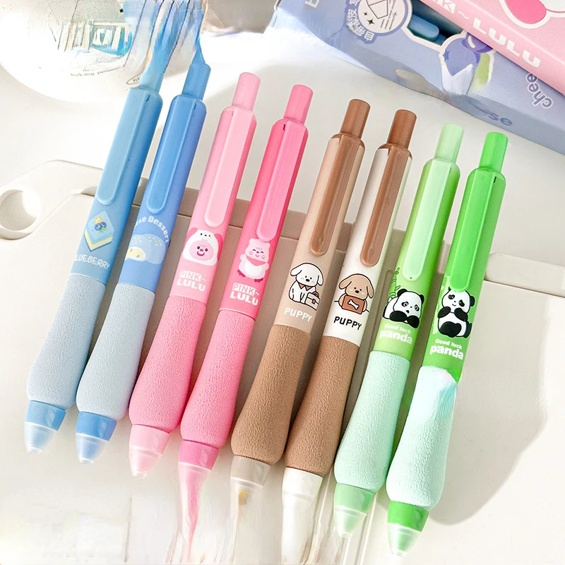 New Cartoon Soft Grip Erasable Pen Creative ST Head Sponge Pen Student Signature Set  gel Pen 0.5MM