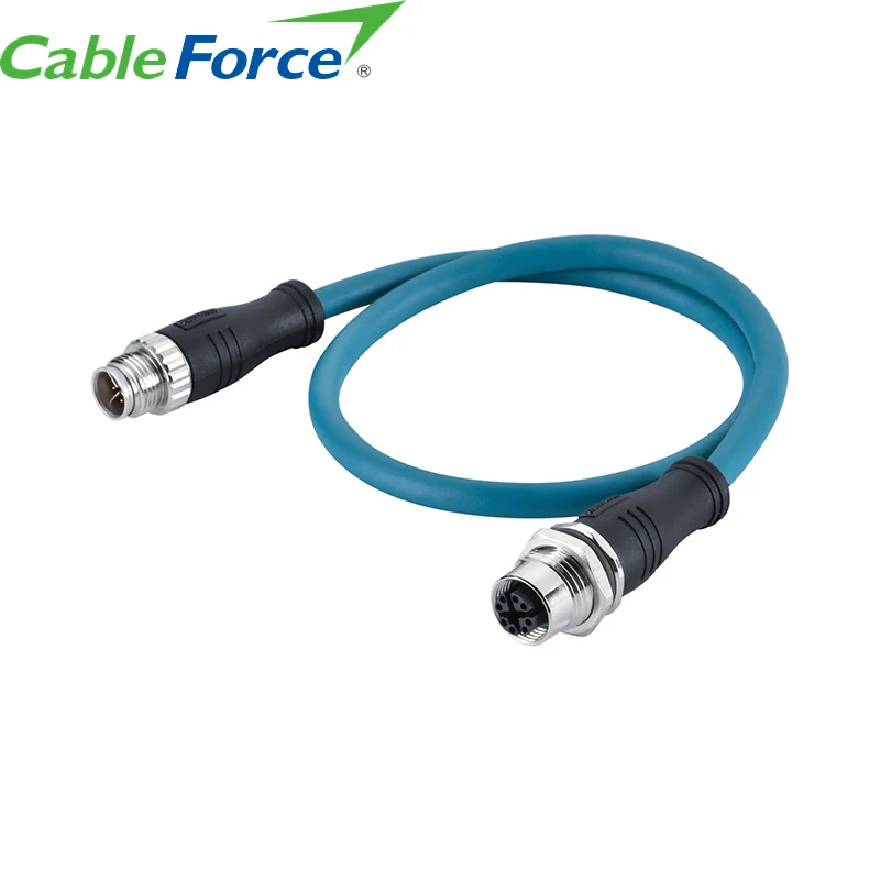 Cableforce замена на грузовик M12 X Код штекер гнездо прямой разъем литой с 5 м кабелем