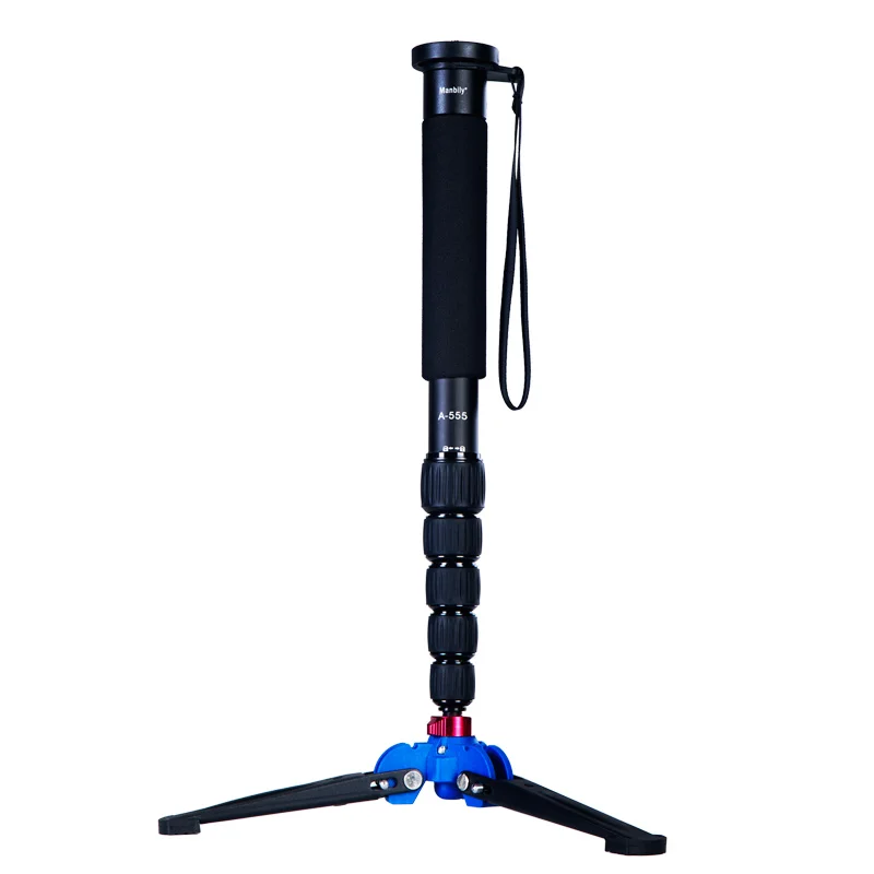 
Manbily foshan photographic equipment aluminum Lightweight Portable Extendable hand held unipod monopod for dslr camera A-555 