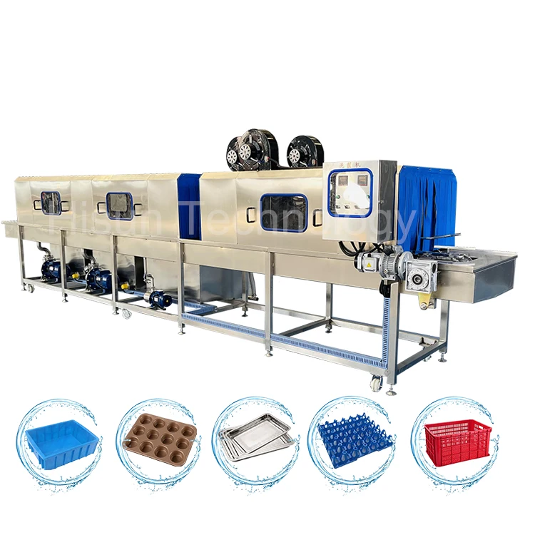 industrial washer fully automatic multi-purpose turnover plastic basket washing machine  industrial washer and dryer price