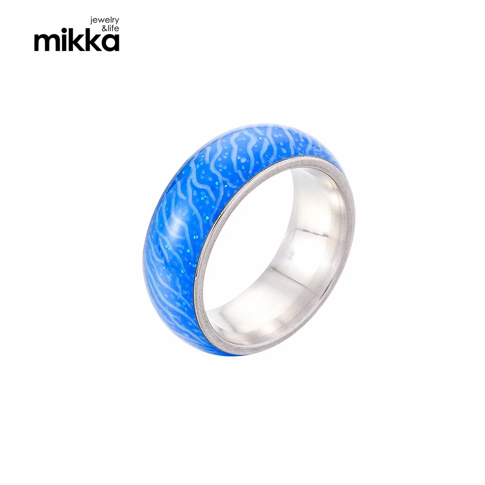 Rings Glowing in The Dark Jewelry for Women and Men Engagement Ring Luminous Resin Classic Blue Green Yellow Opp Bag Round 30pcs