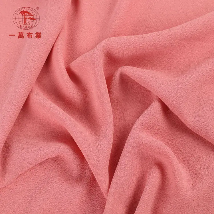 Низкий минимальный заказ, окрашенная полиэфирная шифоновая ткань, обычная ткань для платья