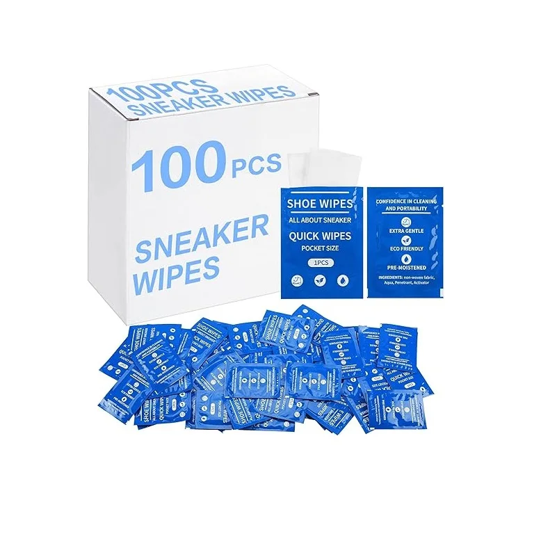 Individual Wrapped Pack Portable Cleaning Disposable Quick Sneaker Golf Shoes Wet Wipes