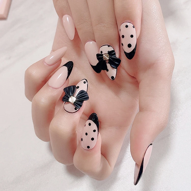 Custom Size Press On Nails Packaging Box Luxury Acrylic Nails 100% Hand Made Press On Nails