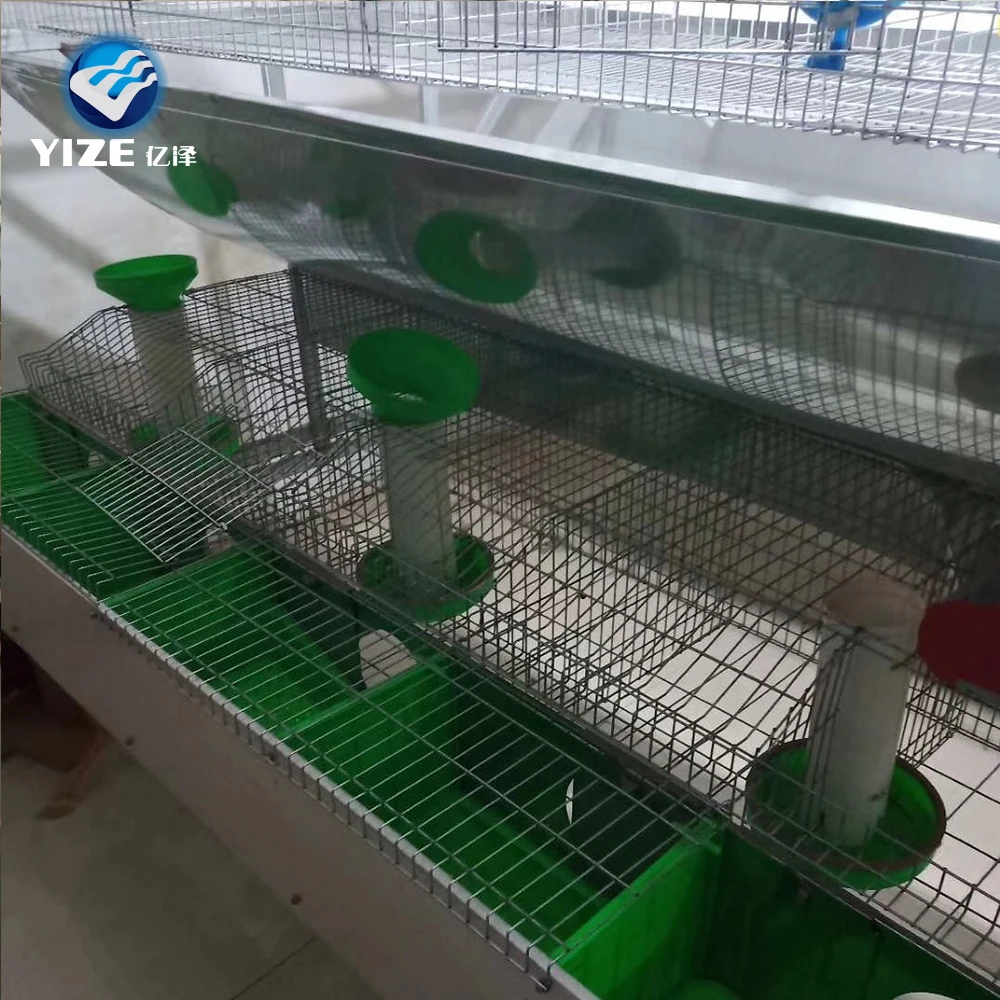 Large Indoor Automatic Rabbit Cage Industrial Rabbit Cage for Sale Commercial European with Nest Box Hot Sale in Europe Layer