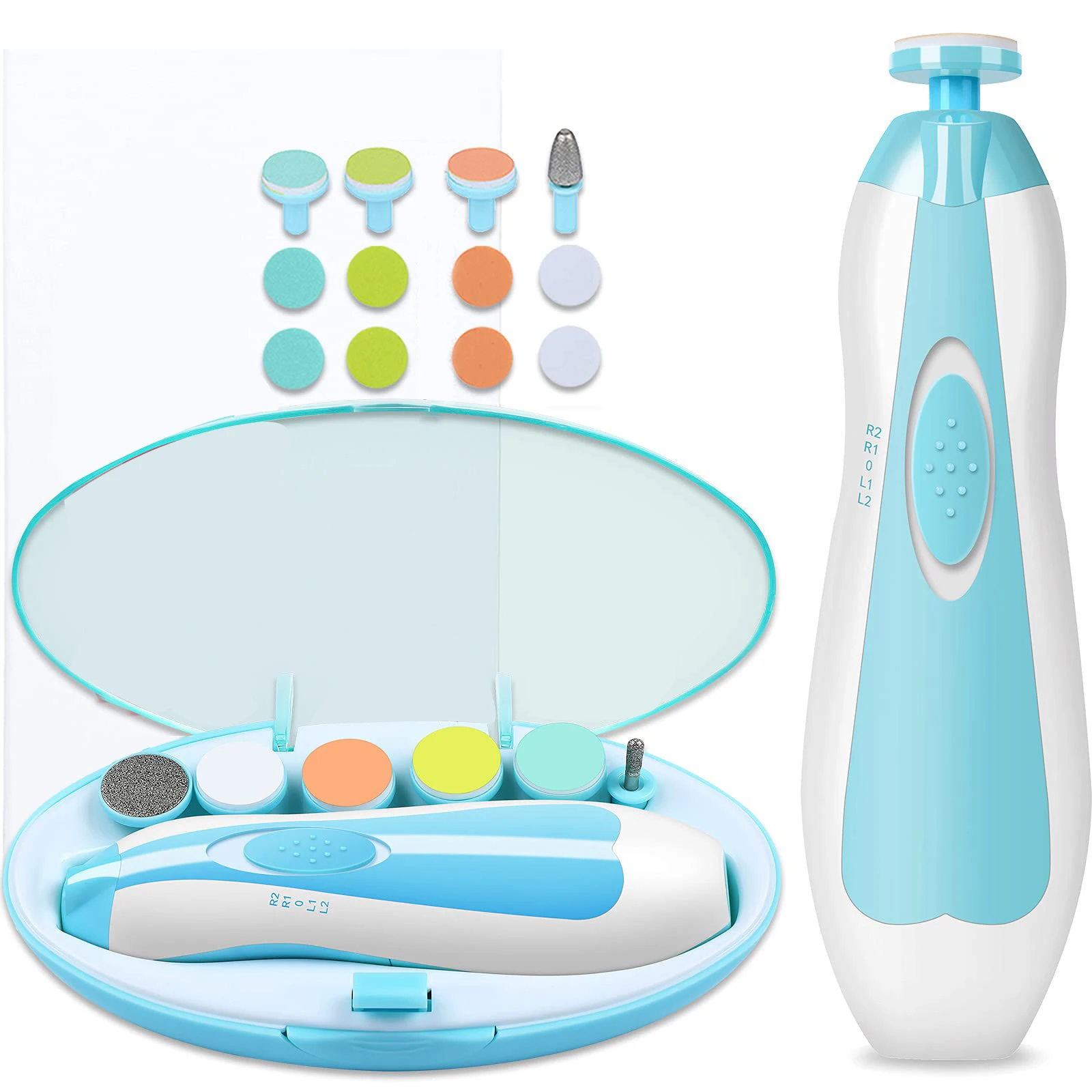 Hot trimmer trimming nail file cutter kit for baby nail scissor 6 In 1 electric kids baby nweborn accessories nail clipper set