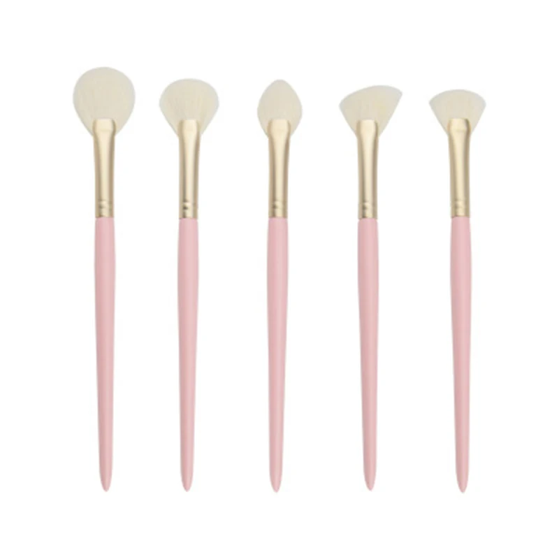 HXE-15 5pcs natural hair fan brushes set eye makeup brushes eyeshadow blending eye contour brush