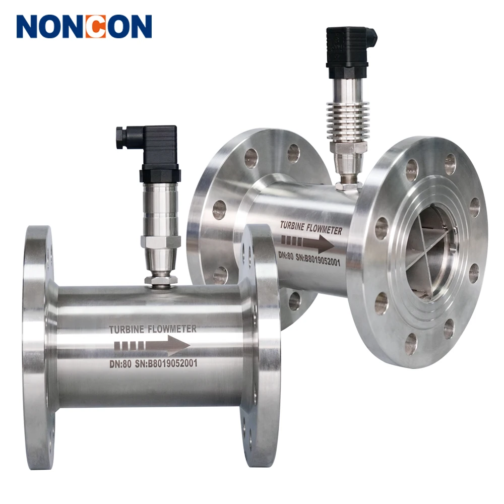 24V DC Liquid Turbine Flowmeter Oil Diesel Gasoline Edible Oil 304SS Stainless Steel water flow meter