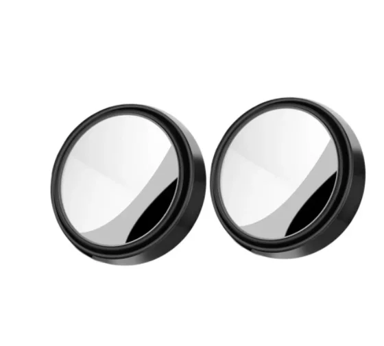 2pcs Round Frame Blind Spot Mirrors Car Auxiliary Rearview Mirror Wide-angle 360  Adjustable Car Safety Driving Reverse Mirror